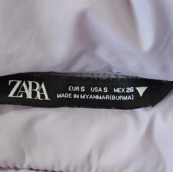 Zara Women's Lavender Puffer Jacket Size S - Picture 7 of 7